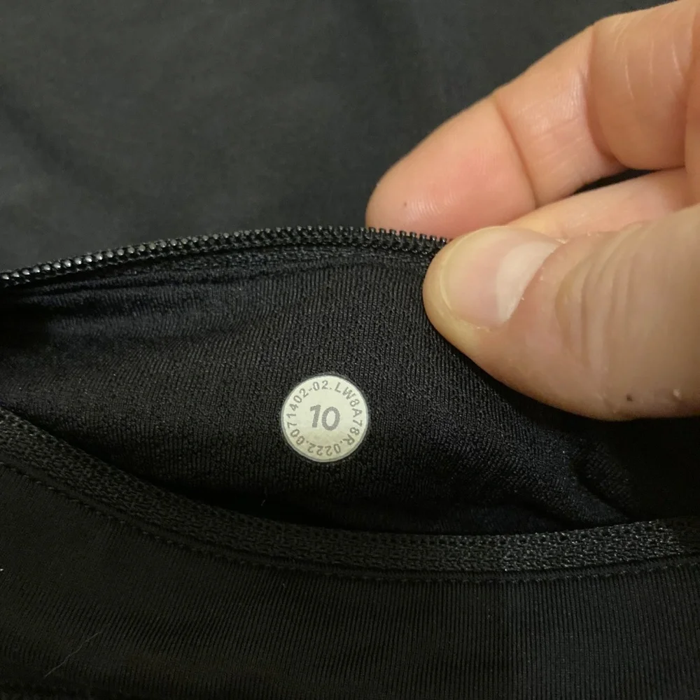 Lululemon Pace Rival Skirt Skort Sz 10 Black Pickleball Tennis Golf Hiking EUC - Picture 12 of 13